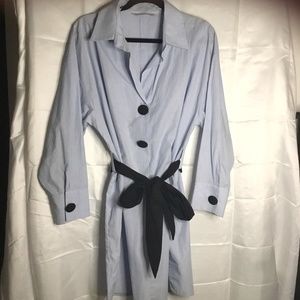 Zara Basic Light Blue Shirt Dress